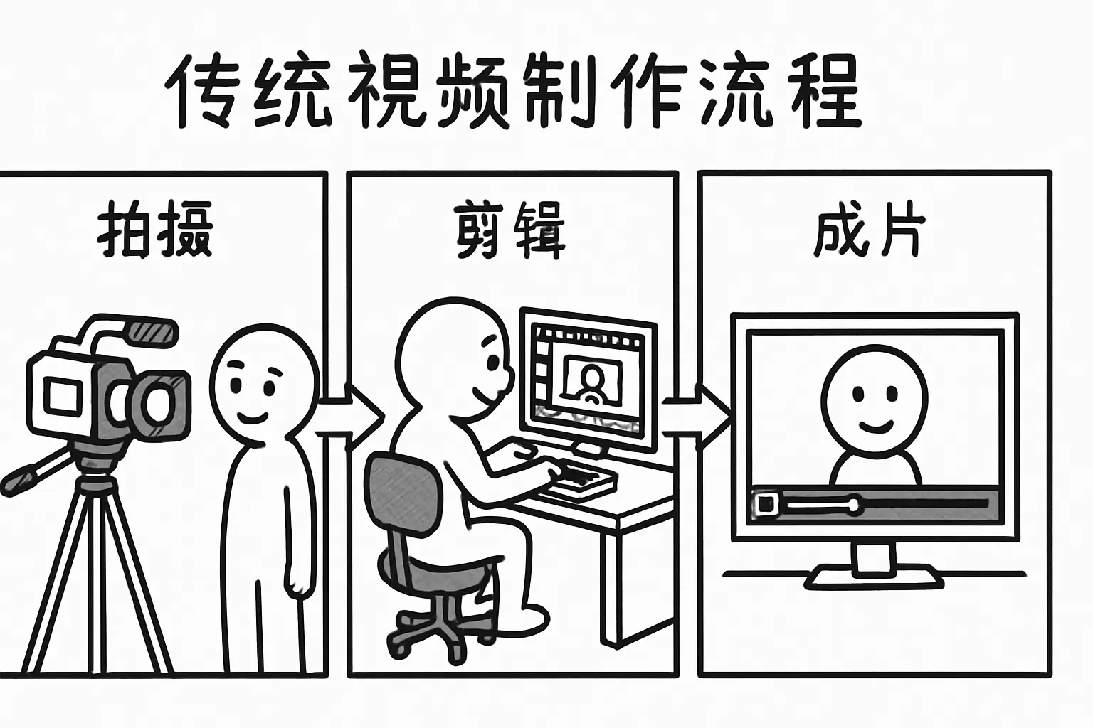 传统视频制作流程